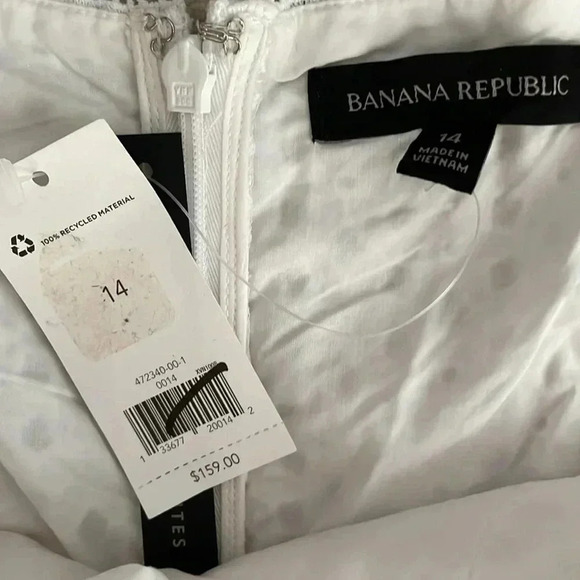 Banana Republic white eyelet jumpsuit sz 14 - Picture 2 of 6